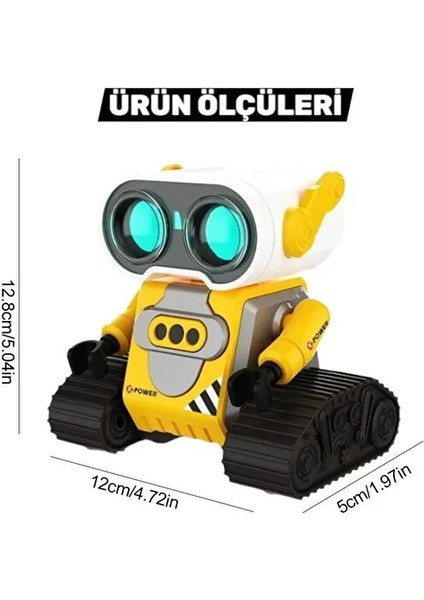 Uzaktan Kumandalı Sesli Işıklı Full Fonksiyon Müzikli 13 cm Sevimli ROBOT-360 Derece Rotasyon Robot fiyatları
