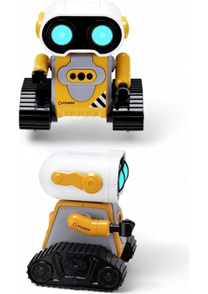 Uzaktan Kumandalı Sesli Işıklı Full Fonksiyon Müzikli 13 cm Sevimli ROBOT-360 Derece Rotasyon Robot