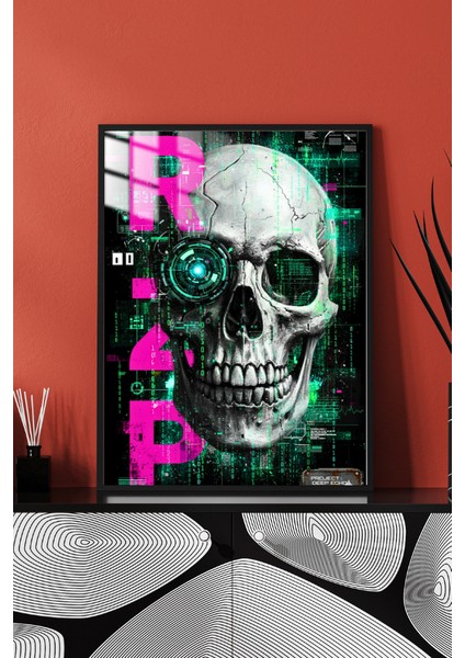 Ghost In The Code Tasarım Çerçeveli Metal Poster Tablo modelleri