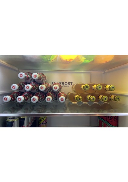 Buzdolabı Şişe Düzenleyici - Yer Tasarruflu Yatay Şişe Saklama Rafı