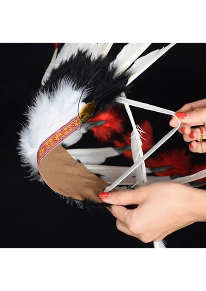 - Kızılderili Başlığı Şapkası Kırmızı Beyaz fırsatları