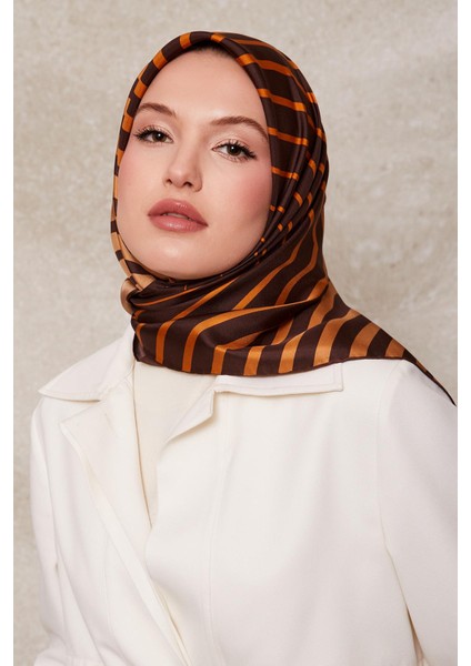 Acı Kahve Levidor Twill Ipek Eşarp 42