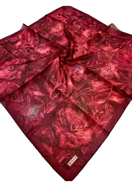 Mürdüm Siyane Scarf Lotus Desen Soft Eşarp