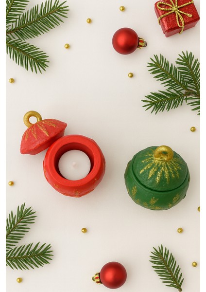 Yılbaşı Kar Tanesi Kabartmalı Süs Kutusu – 2’li Set | Tealight Mum Dahil | Seramik Döküm El Boyaması fiyatları