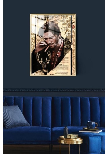 Arthur Morgan Tasarım Çerçeveli Metal Poster Tablo modelleri