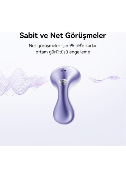 Huaweı Freebuds 6 ,bluetooth ,aktif Gürültü Engelleme, 36 Saat Batarya Ömrü, IP54 Suya Dayanıklılık, Mor indirimleri