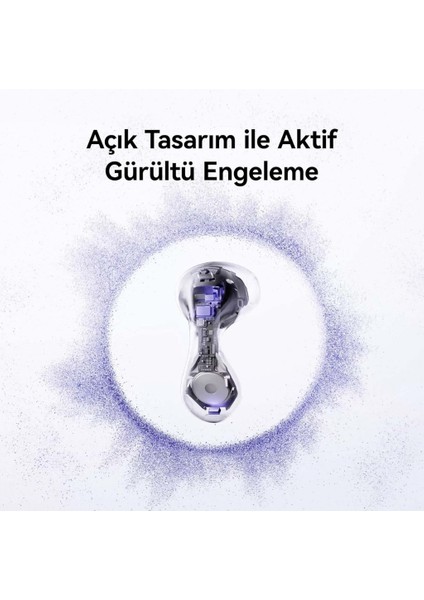 Huaweı Freebuds 6 ,bluetooth ,aktif Gürültü Engelleme, 36 Saat Batarya Ömrü, IP54 Suya Dayanıklılık, Mor