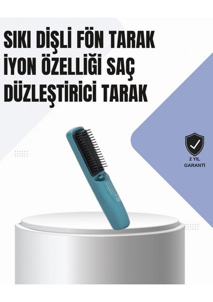 Ieg® 3D Dişli Saç Düzleştirici Tarak – USB Şarjlı Kompakt Tasarım