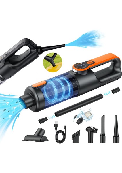 Süper Güçlü 20.000 Pa Çekim – 2’si 1 Arada Çekme & Üfleme – Kablosuz Şarjlı Portatif Vakum Makinesi (Araç + Ev + Ofis) fiyatları
