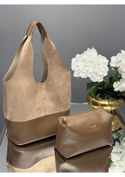 Guse Kadın Onuz Çantası Gerçek Süet Deri