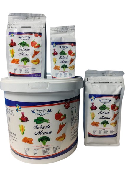 Sebzeli 5 Kg(Kova) Beautiful Food Kuş Maması