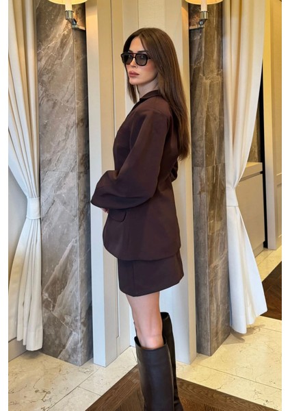 Ters Dikiş Düğme Detay Dik Ceket V Yaka Tasarım Pinterest Muadil Business Premium Kalite Muadil Şık Bluz Ceket Mini Etek Ikili Takım fırsatları