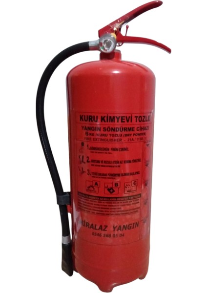Yangın Tüpü 6 kg Kuru Kimyevi Tozlu Levhalı 4 Askı Aparatlı modelleri