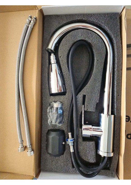 Krom Spirelli Eviye Bataryası Çeşmesi