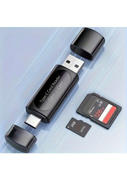 4'ü 1 Arada Kart Okuyucu Type-C ve USB Çift Protokol Mikro Sd/tf Hafıza Kartı Kart Okuyucu