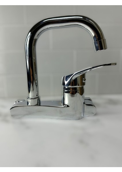 Krom Duvardan Yandan Aplik Bataryası Köşe Borulu