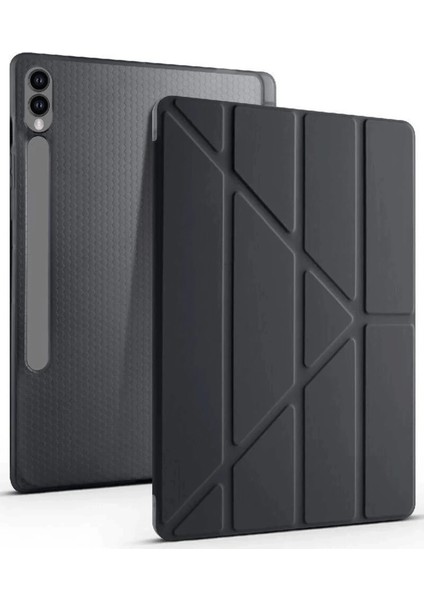 Samsung Galaxy X510 Tab S9 Fe 11 Kılıf Kalemlikli Mars Tablet Kılıfı - Siyah