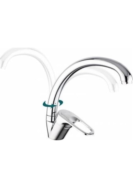 Vezir Mix Krom Uzun Kuğu Mutfak Eviye Bataryası 102 modelleri