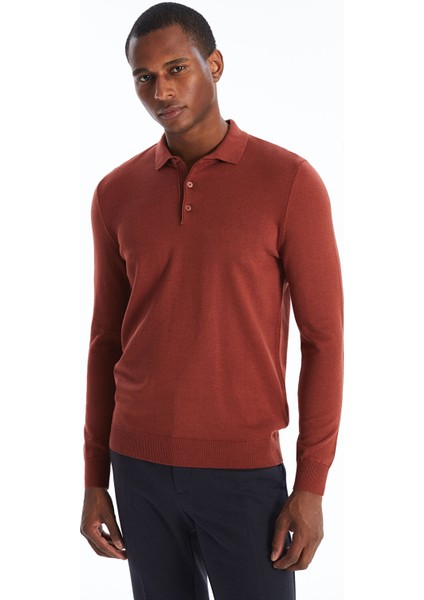 Yeni Sezon Polo Yaka Uzun Kollu Erkek Triko Kazak