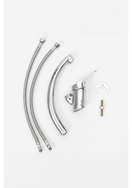 Krom Mix Eviye Lavabo Banyo 3 Lü Set indirimleri