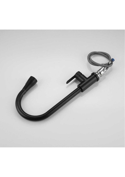 Siyah Mat Oynar Başlıklı Fonksiyonlu Spiralli Eviye Mutfak Lavabo Batarya Pirinç Malzeme indirimleri