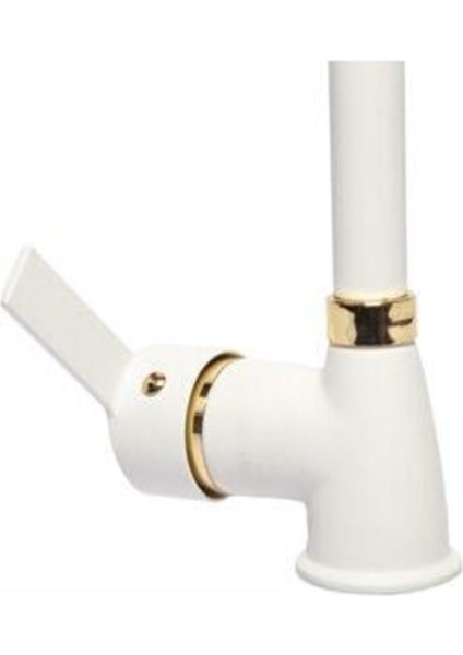Deniz Beyaz Altın Mutfak Eviye Batarya Musluğu Çeşmesi Sıcak Soğuk Çift Girişli Garantili fiyatları