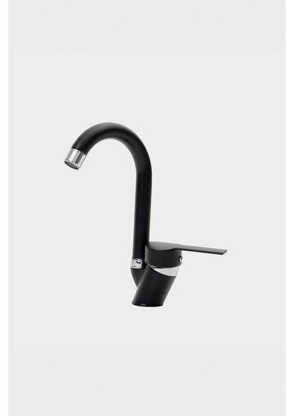 Modern Siyah Kuğu Mutfak Lavabo Bataryası | 40'lık | Pirinç | Garantili | Lüx, Modern ve Şık Armatür