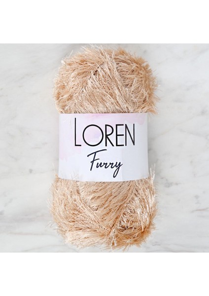 Loren Furry Bej El Örgü Ipi - RF100