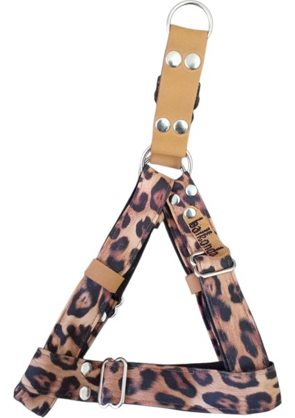 Köpek Göğüs Tasması Küçük, Orta ve Büyük Irk Ayarlamalı Kolon Kordon & Deri Leopar Desen modelleri