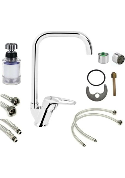 Kireç Önleyici Harekei Pamuk Filtreli Tasarruflu Mutfak Eviye Musluğu Çeşmesi Bataryası fiyatları