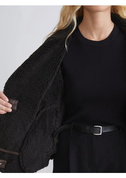 Xsıde Kahverengi Pelüş Biker Yaka Kadın Süet Mont fırsatları