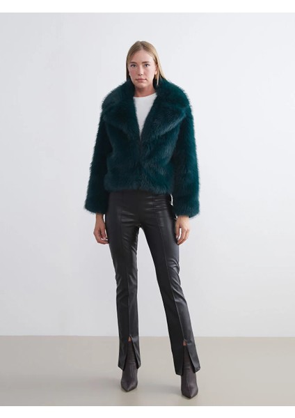Lcwaıkıkı Classic Petrol Ceket Yaka Kadın Kürk Mont fiyatları