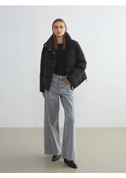 Lcw Eco Siyah Dik Yaka Kadın Şişme Mont fiyatları