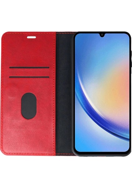 Ieg Samsung Galaxy A24 4g Kılıf Trend S Plus Kapaklı Kılıf - Kırmızı fırsatları