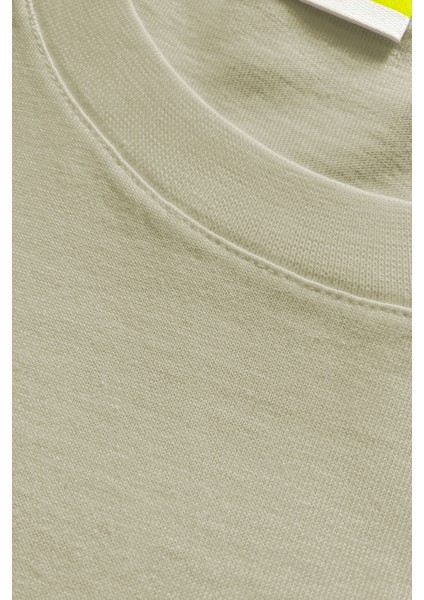 Erkek Premium Kalite Yoğun Dokulu Pamuklu T-Shirt Açık Sarı M101-R0220-03 fırsatları