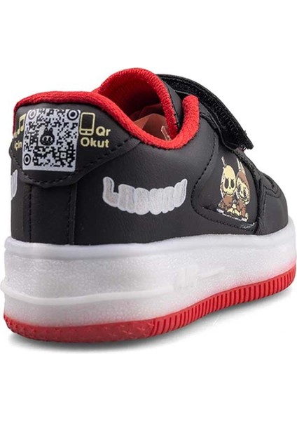 Laburu Işıklı Cırtlı Ortopedik Çocuk Spor - Siyah-Kırmızı - 22 modelleri