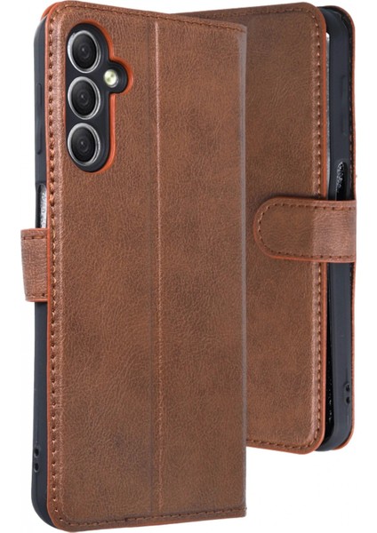 Ieg Samsung Galaxy A24 4g Kılıf Trend S Plus Kapaklı Kılıf - Taba