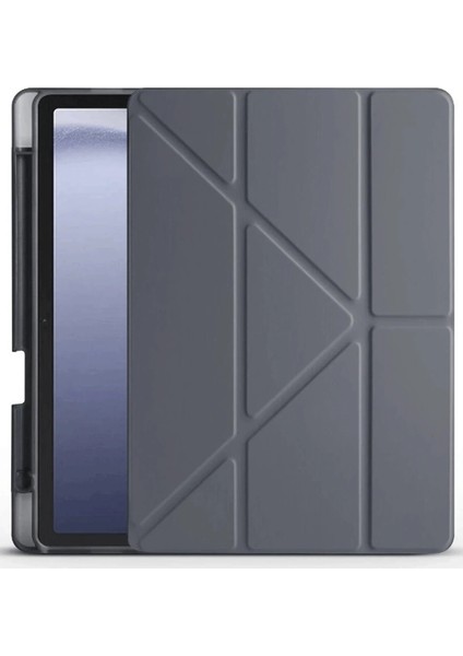 Huawei Honor Pad X9 11.5 Kılıf Kalemlikli Mars Tablet Kılıfı - Koyu Gri