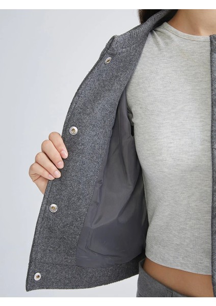Xsıde Antrasit Kolej Yaka Kadın Kaşe Mont fırsatları