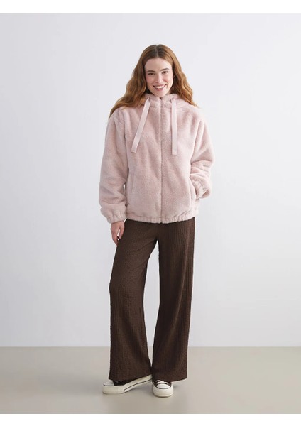 Xsıde Pembe Kapüşonlu Kadın Kürk Mont fiyatları