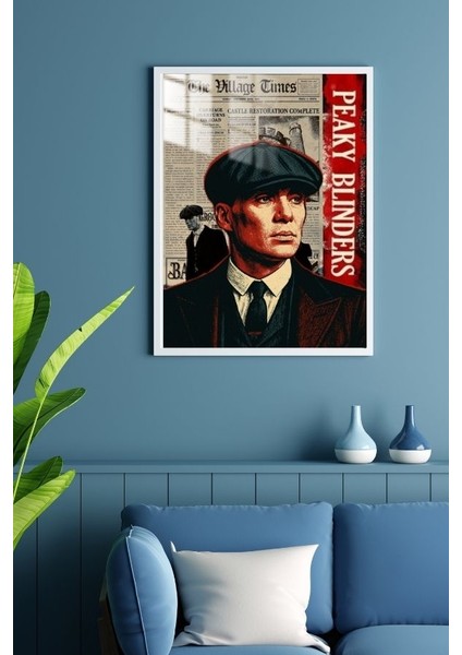 Thomas Shelby Peaky Blinders Tasarım Çerçeveli Metal Poster Tablo fiyatları