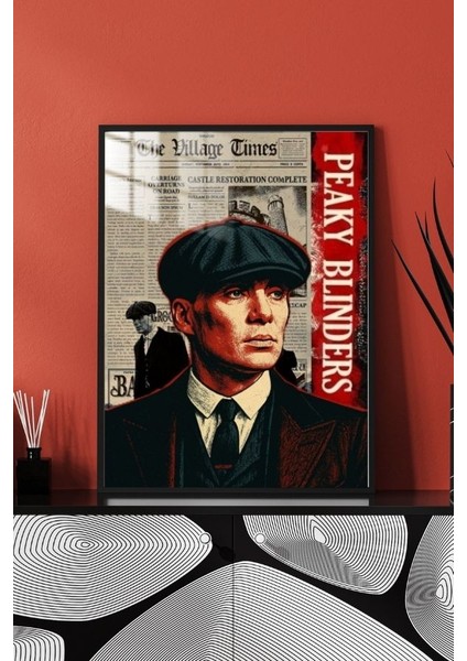 Thomas Shelby Peaky Blinders Tasarım Çerçeveli Metal Poster Tablo modelleri