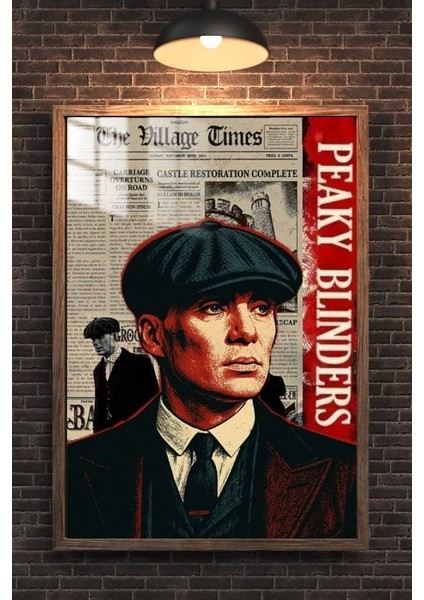 Thomas Shelby Peaky Blinders Tasarım Çerçeveli Metal Poster Tablo fırsatları