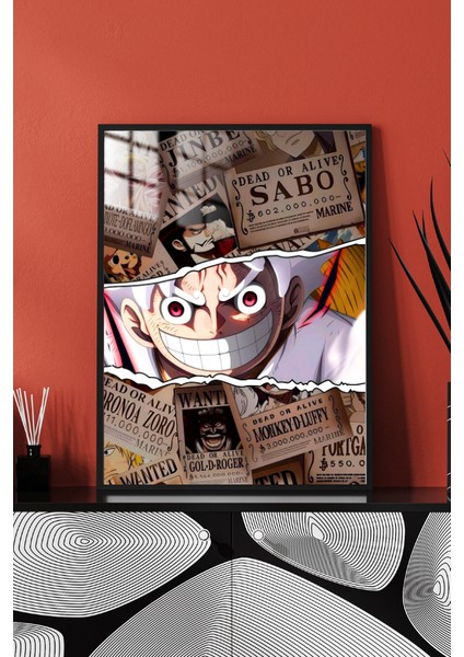 Monkey D. Luffy Tasarım Çerçeveli Metal Poster Tablo modelleri