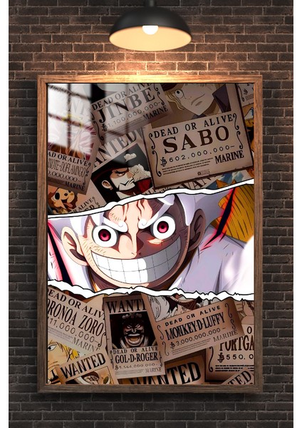 Monkey D. Luffy Tasarım Çerçeveli Metal Poster Tablo fırsatları