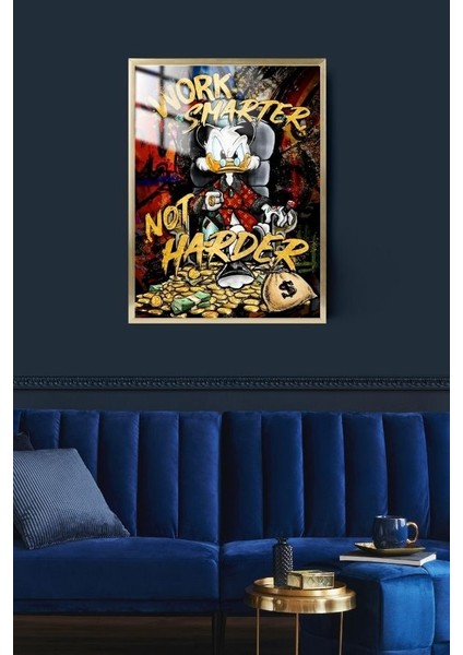 Donald Duck Zengin Rich Tasarım Çerçeveli Metal Poster Tablo fiyatları
