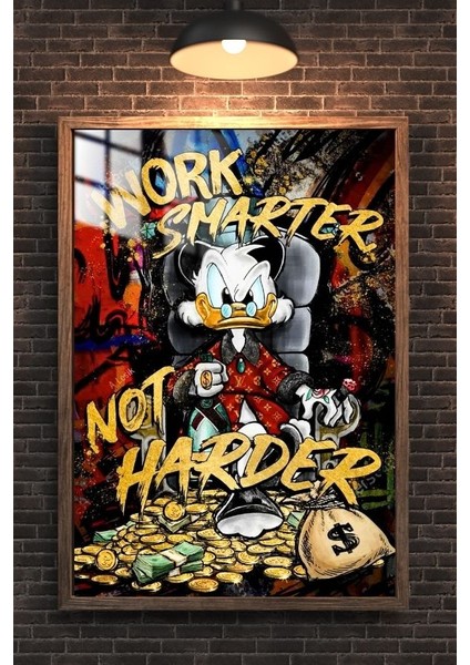Donald Duck Zengin Rich Tasarım Çerçeveli Metal Poster Tablo fırsatları