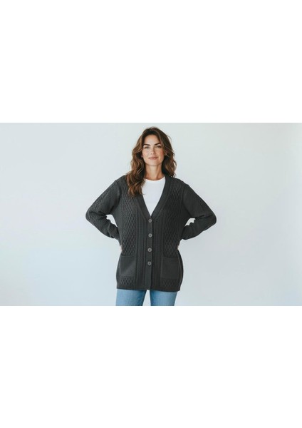 Mimoza Örme Triko V Yaka Cepli Hırka fiyatları