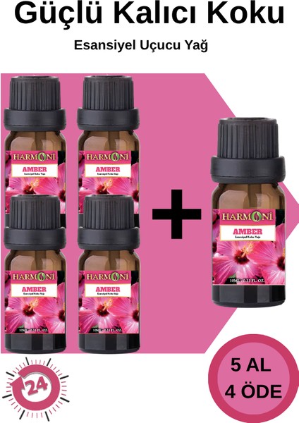 Amber Esansiyel Uçucu Koku 10ML Difüzör Esansı Buhurdanlık Yağı ve Oda Kokusu 5AL 4öde