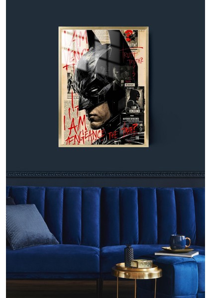 Batman Tasarım Çerçeveli Metal Poster Tablo fiyatları